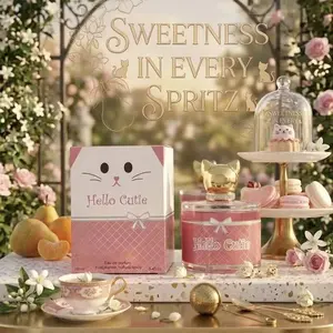 Hello Cutie Eau de Parfum.  kawaii aesthetics and sugary, comforting scents.Sweet, fluffy, and innocent. It smells like a candy shop mixed with a soft floral garden.