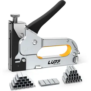 Staple Gun -3 in 1 Heavy Duty Stapler Gun with 3000 Staples for Upholstery, Manual Brad Nailer Power Adjustment Stapler Gun for Wood, Decoration, Crafts DIY