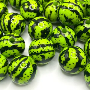 Watermelon Sugar Time 15mm Acrylic Beads - Beaded DIY Craft Supplies Beading