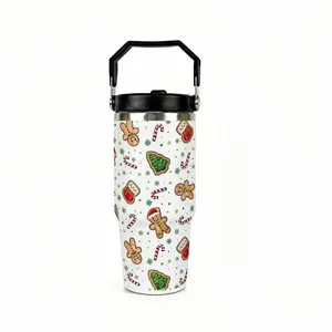Cute Cookie Candy Tumbler with Handle Stainless Steel Travel Coffee Mug Unique Mothers Day Graduation Gifts for Mom Sister Bestie