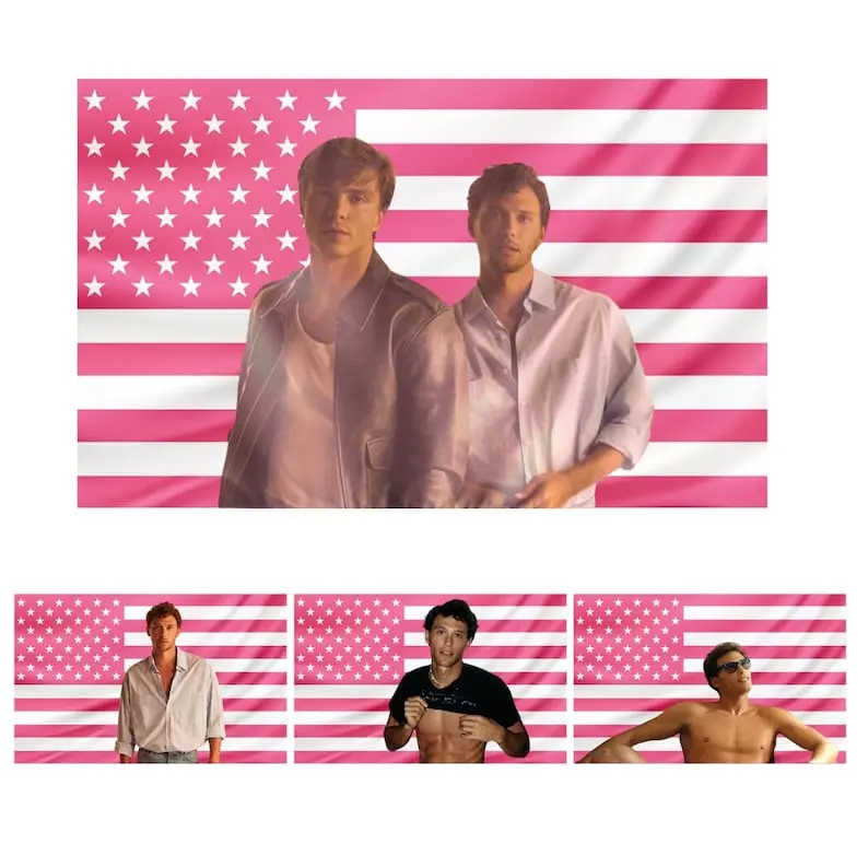 Cooper Koch Flag - Tapestry - Nicholas Chavez Tapestry Pink USA Tapestry Flag - Wall room decor - backdrop banner - Gift For Him - Gift For Her - Gift For Fan
