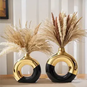 Modern Boho Vases for Home Decor, Perfect for Living Room Coffee Table, Decorative Vase, Cylinder Vases