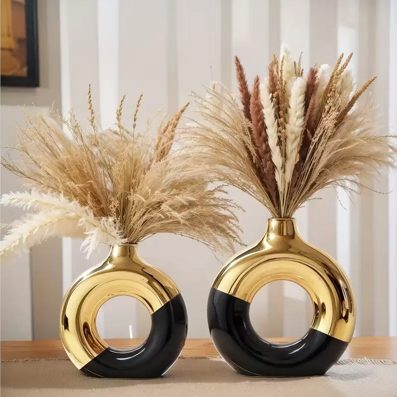 Modern Boho Vases for Home Decor, Perfect for Living Room Coffee Table, Decorative Flower Vase, Modern Ceramic Vase, Cylinder Vases, Decorative Vase Set