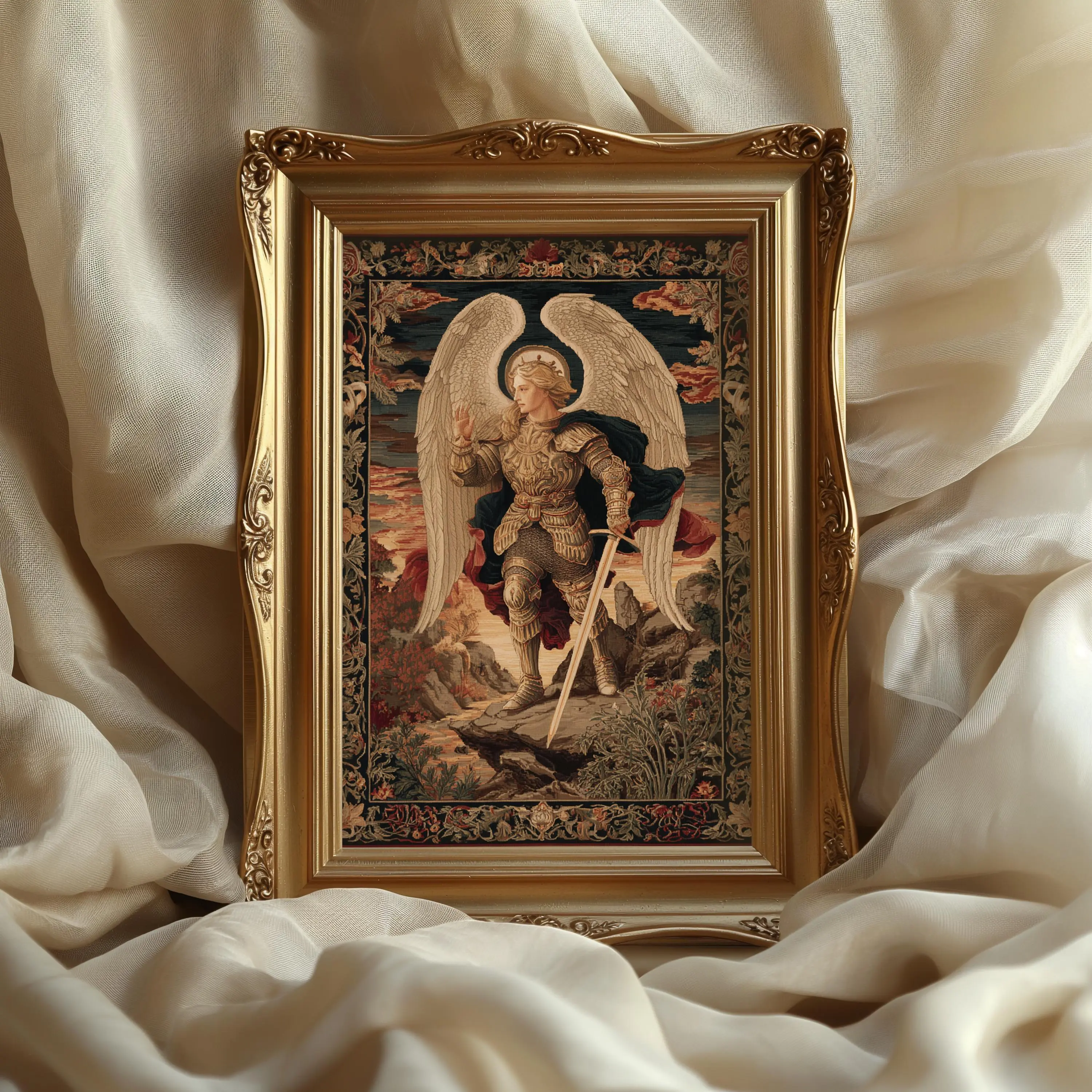 [UNFRAMED] Archangel Poster: Saint Michael medieval decor