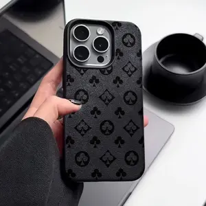 Phone Case: Club-patterned Poker Design Phone Case, Suitable for iPhone 17 Pro Max, 16 Pro, 15 Plus, 14, 13, 12, 11 Pro, Drop-Resistant and Durable, Stylish Design, Premium Protective Cover