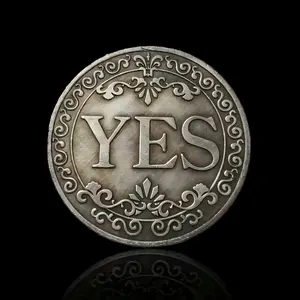 Lucky Coin, Yes No Decision Maker 1 Count Double-sided Commemorative Coin, Collectible Gift for Friends, Classmates, Family