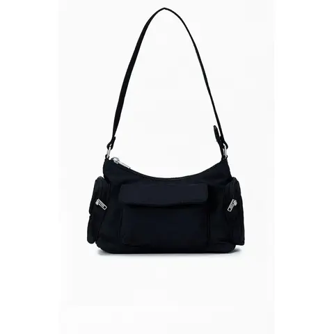 Women's BM Style Black Single Shoulder Bag - Black Shoulder Purse, 24x18x7cm, Versatile Crossbody Vintage, Fashionable Casual for Daily Must-Haves