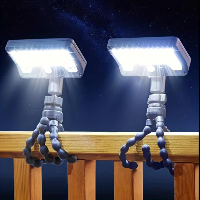 1/2/4 solar sports lights, outdoor solar LED lights, 600 lumens solar floodlights, IP65 waterproof solar safety lights, suitable for camping, courtyards, garden fences, balconies, courtyards, and emergency situations