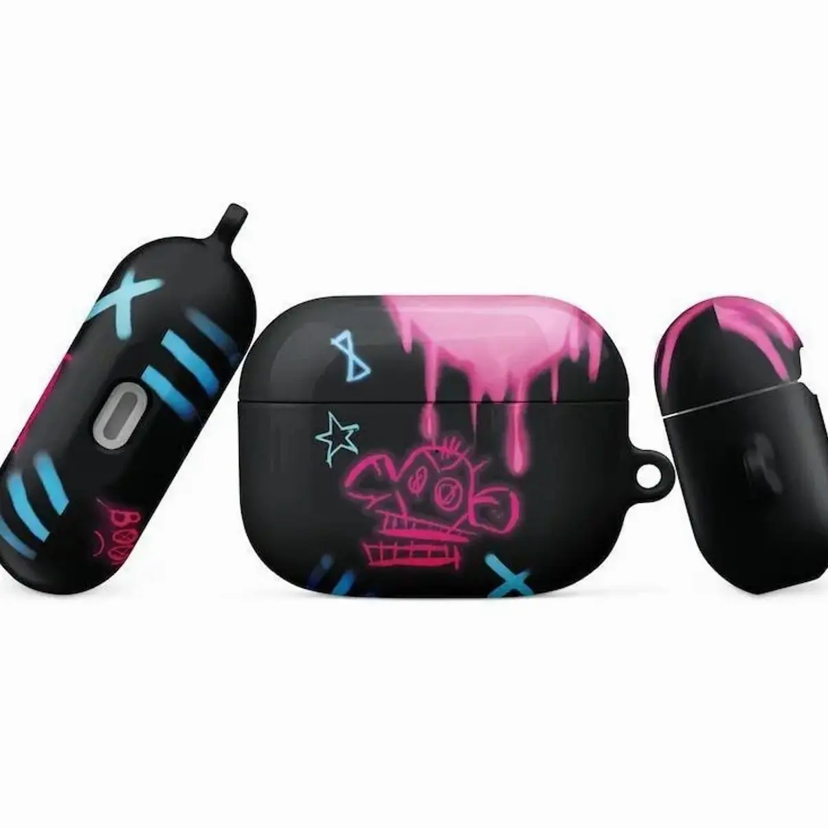 Jinx AirPods Case – Arcane & League of Legends Fan Gift, Shockproof Protective Cover for AirPods 1 2 3 4 Pro & Pro 2, Gaming Accessories, No Keychain