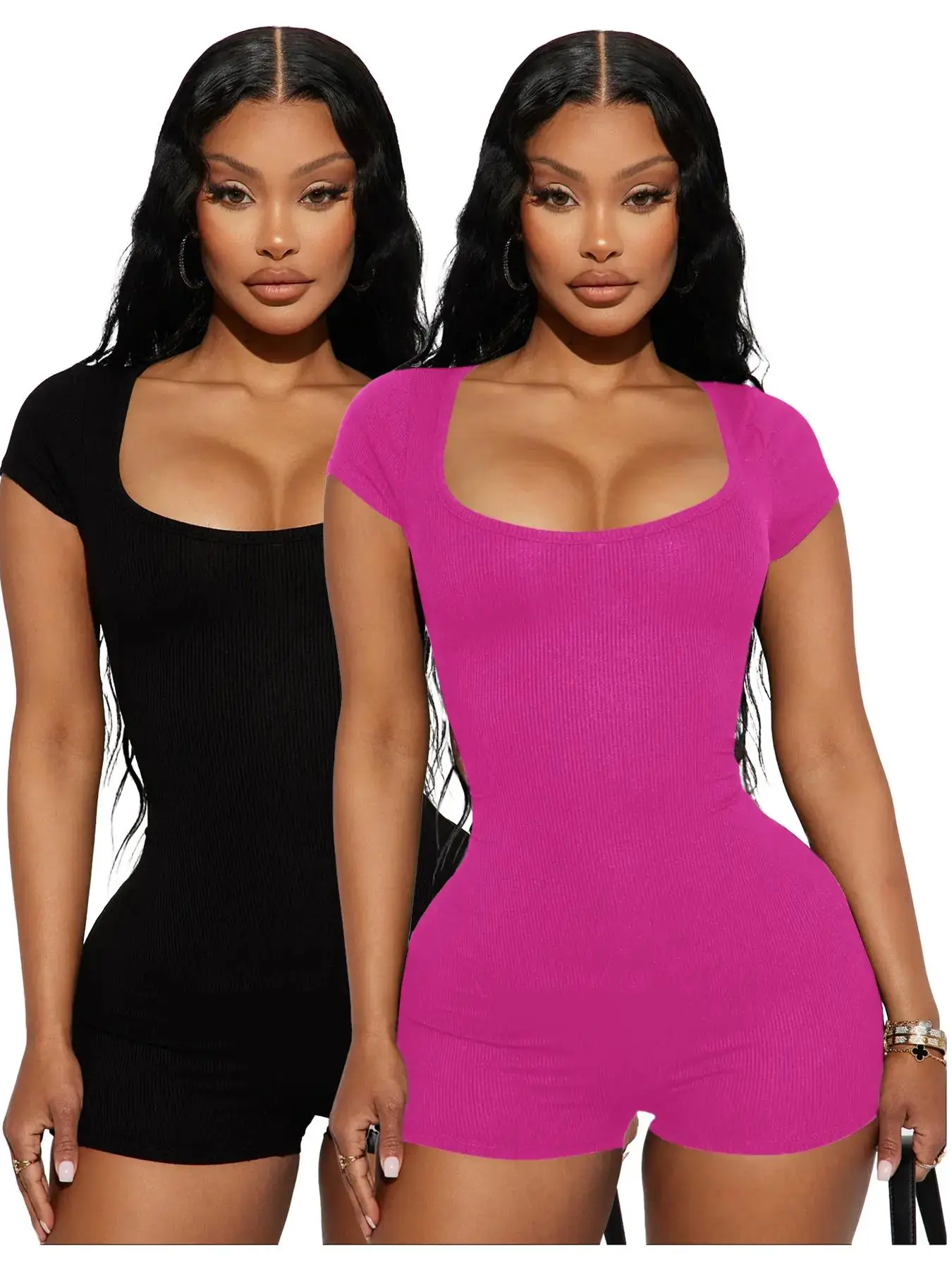Black*1 pc+Hot Pink*1 pc