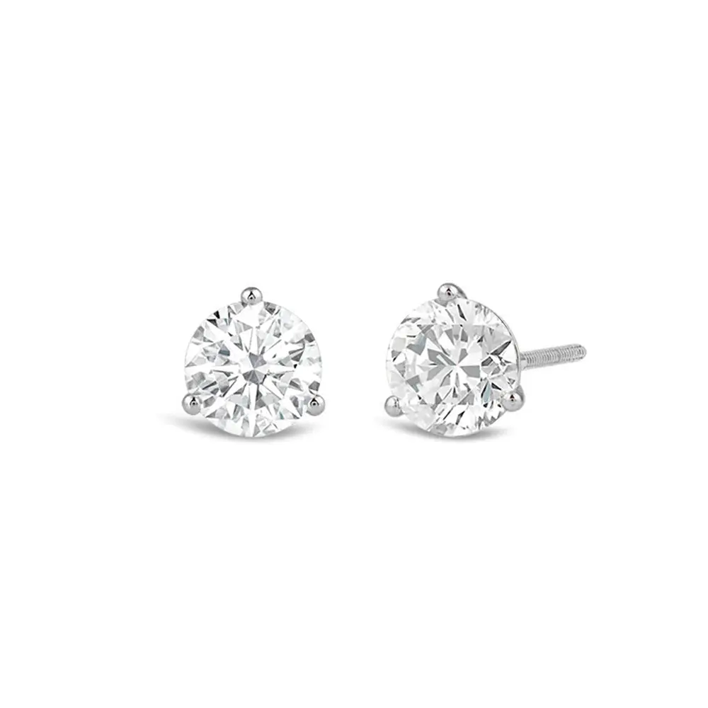 Classic Round Martini Stud Earrings (F/G SI+)