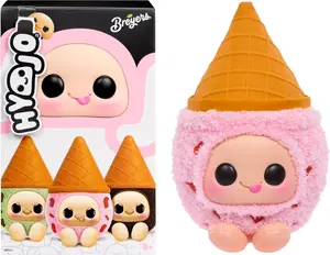 Cute ice cream cone series, collectible plush toys, 3 pieces for collection, chocolate flavor, mint chocolate chip flavor and strawberry flavor. An excellent gift for all age groups.