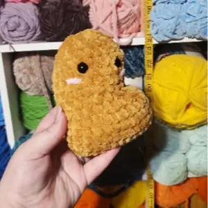 Chicken Nugget Plush, Crochet Chicken Nugget, Crochet Food, Amigurumi Food, Amigurumi Chicken Nugget, Kawaii Food Plush