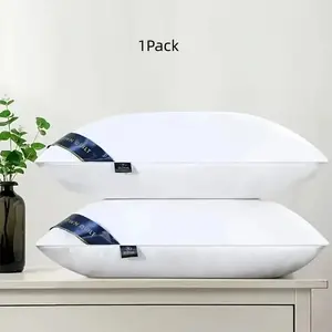 King Size 1pack Bed Pillows 100% Natural Cotton Filling Pillows for Sensitive Skin