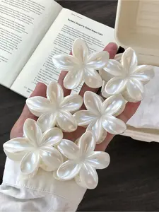 6-piece elegant and simple flower hair clip set, fashionable anti slip hair clip, shark clip at the back of the head, suitable for women's daily life wear, Prom Mom Hair Clip, Hair Pin Set, Hairclip