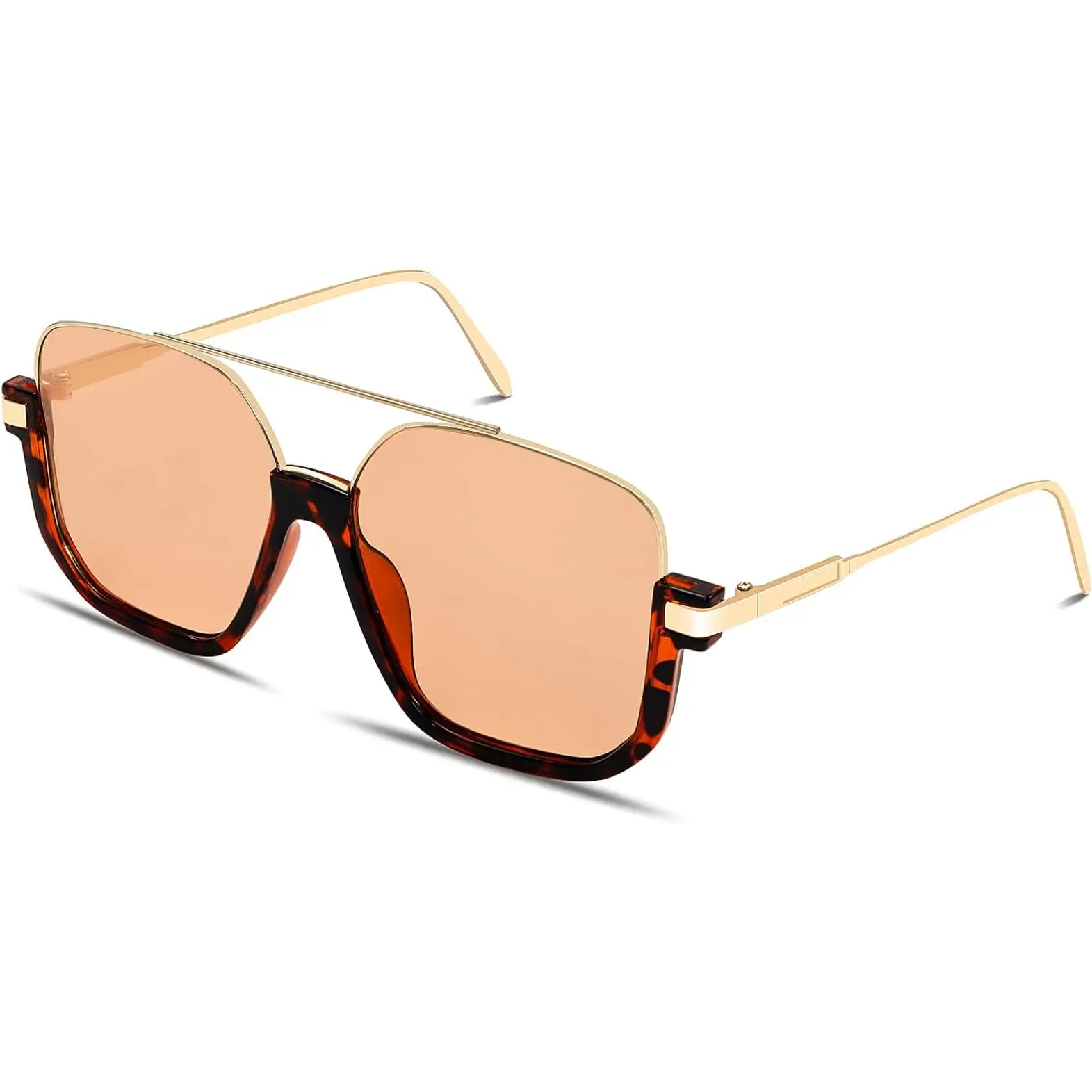 Gold Leopard Frame - Light Brown Lens