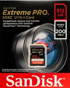 512GB SD Extreme Pro SDXC UHS-I Sandisk Memory Card
