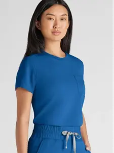 ReSurge Citrine Women's 1-Pocket Crew Neck Tuck In / Wear Out Scrub Top