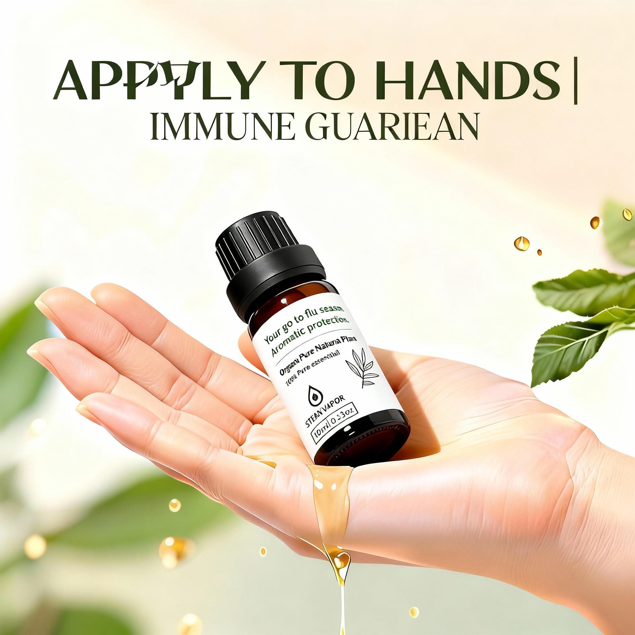 100% Pure Natural Essential Oil for Diffusers Humidifiers Stones Massage Inhalation Bathing & Foot Soaks with Immune Boosting Properties 10ml 6 Bottles