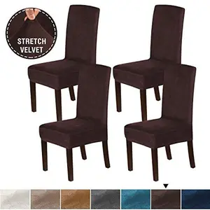 Velvet Dining Room Chair Slipcover Set Of 4