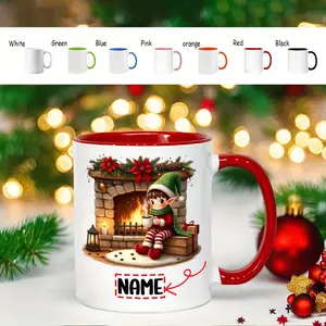 2026  A Personalized Custom Coffee Mug (11OZ) - a Ceramic Mug with a Custom Name Design Featuring a Cozy Coffee Scene by The Fireplace, Available in 7 Colors.This Creatively Humorous Cup Is Printed on Both Sides, Safe for Dishwasher And Microwave