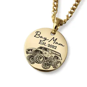 Monster Truck Boy Mom Necklace
