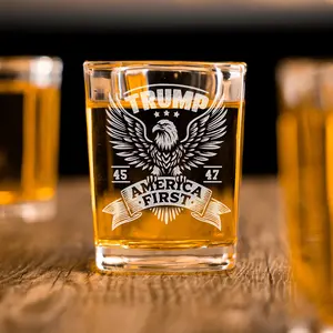 Trump Shot Glass, Whiskey Shot Glass, AF, America First, Trump Win, Trump Supporter Gift, MAGA, Republican Gift, Stocking Stuffer, Gift for Men
