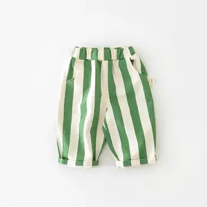 MILANCEL Spring New High Waist Cool Kids Baby Stripe Pants Korean Style Casual Children School Trousers Outwear Clothing