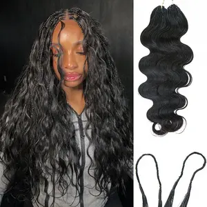 ISEE HAIR Body Wave Crochet Human Hair for Boho Braids Miracle Knots Ready Pre-Separated Time-Saving Design