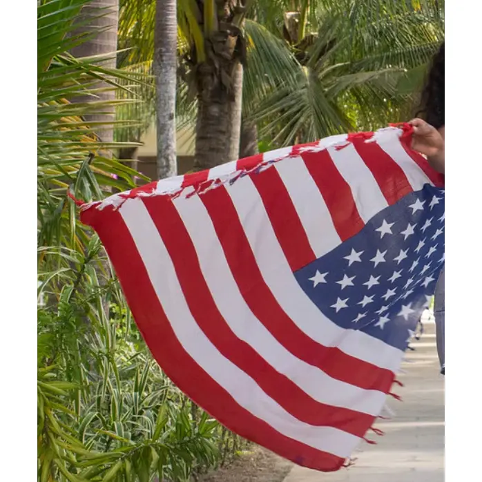 USA FLAG 🇺🇸 CANGA - Red White & Blue - Brazilian Beach Towel (Sarong/Pareo)