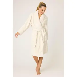 Luxe Plush Solid Ivory Robe
