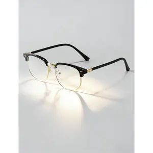 Y2K Anti Blue Light Computer Glasses, Black Metal Frame Lightweight Eyewear for Men Women, Blue Light Blocking for All Digital Devices