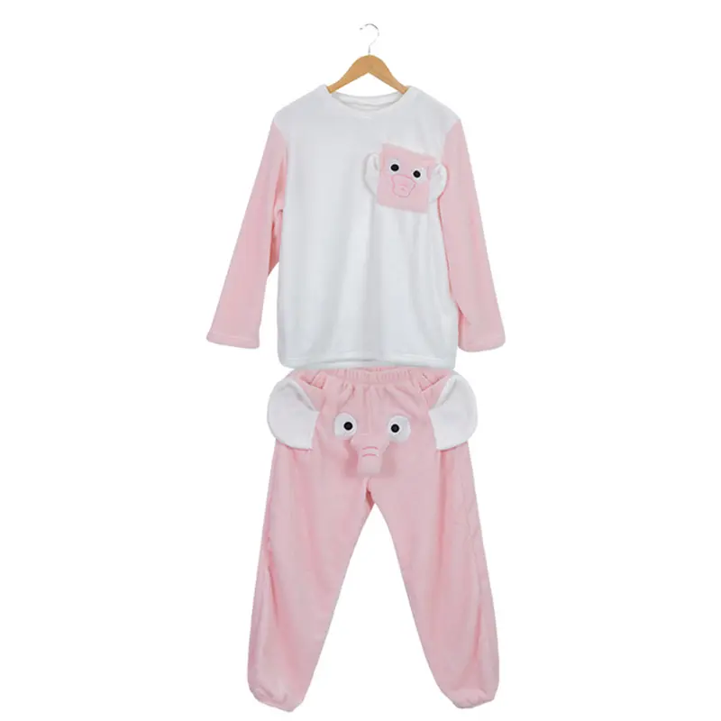 L Pink Elephant Pajama Set