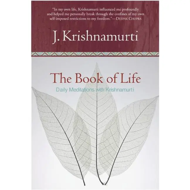 Book of Life, The: Daily Meditations with Krishnamurti by Jiddu Krishnamurti [Paperback Book]