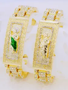 Saint Jude Bracelet Watch Band, Elegant Jewelry Accessory, Perfect Gift for Loved Ones, Durable & Stylish Design, Exquisite Bracelet, Rhinestone Decor Bangles