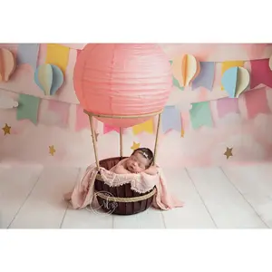 PRE-ORDER Hot Air Balloon Basket AND 6 Balloons - Brown Basket