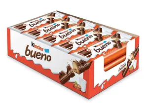 Kinder Bueno 20pk 43g per Pack Chocolate Snack Bars Boxed Convenience