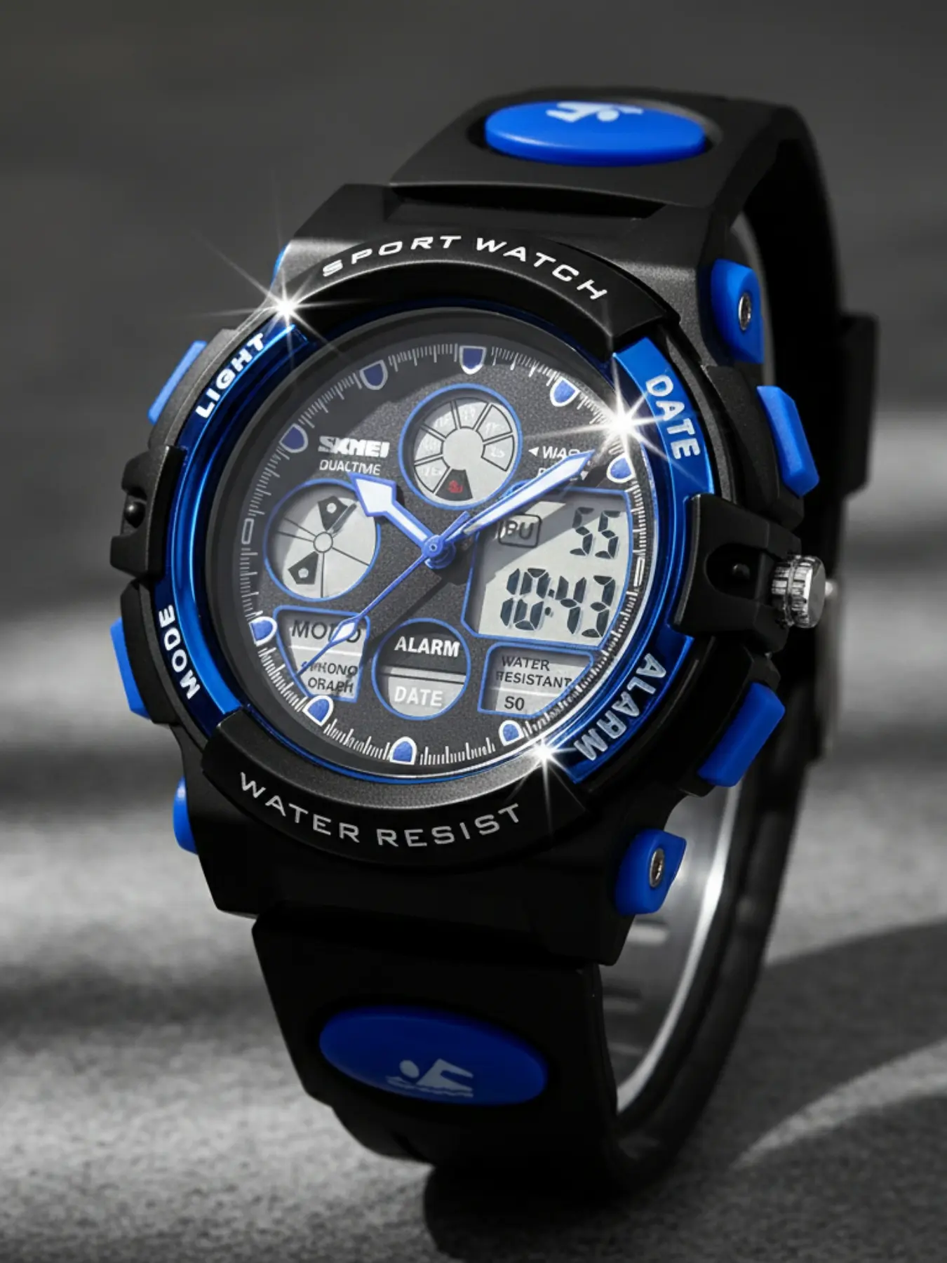 Skmei Student Essential Electronic Watch, Timer + Alarm + Luminescent, Sporty Style, Round Digital Face, Unisex Outdoor Wear, Digital Wristwatch