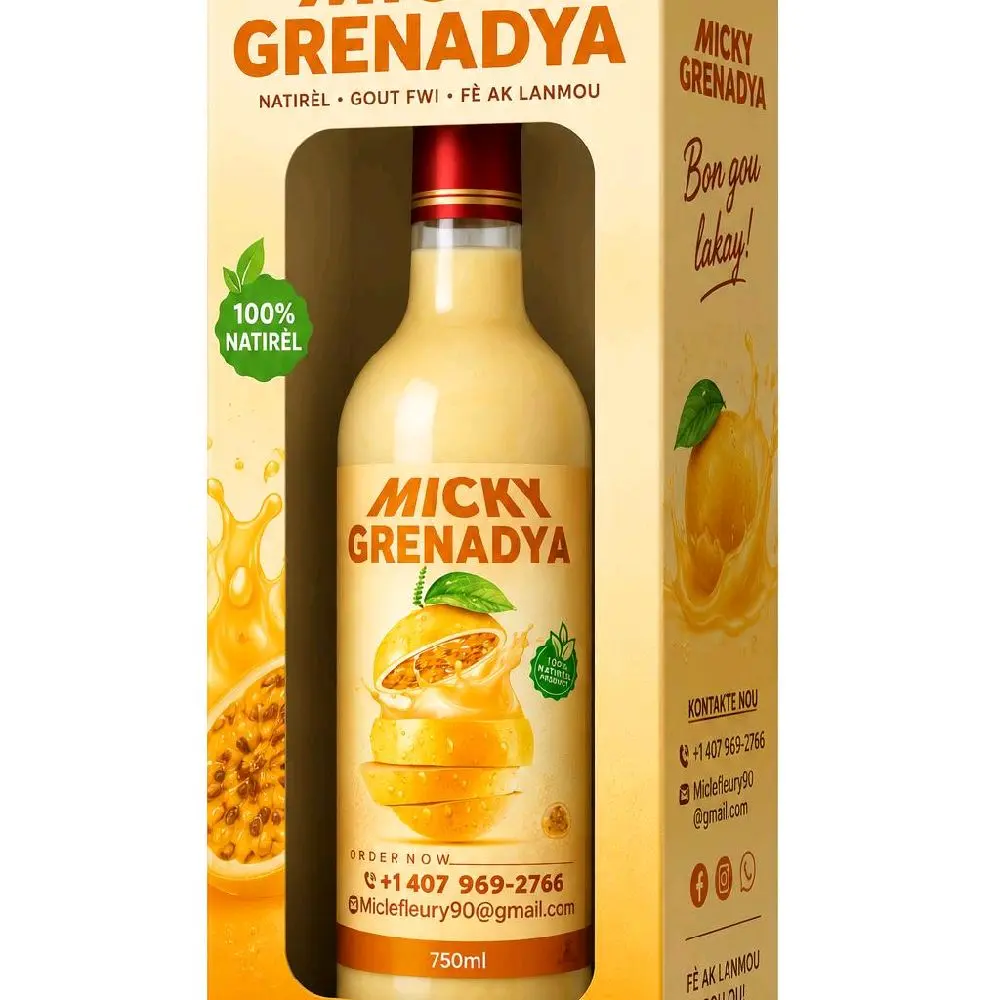 Micky Grenadya Kremas, 750ML Milk Passionfruit Snack