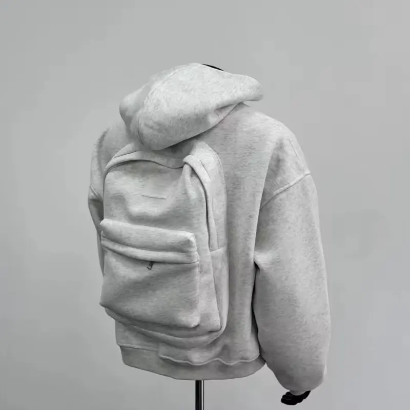 Jacket Book Bag - Simple Design with Pocket Feature Menswear Hoodie Sweatshirts Layer Tops Casual Man Utility