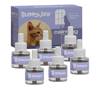 Cat Calming Diffuser Refills – Long-Lasting 30-Day Formula with Pheromones for Stress Relief, Relaxation, and Anxiety Reduction in Cats Easy to Use – (6 Refills)