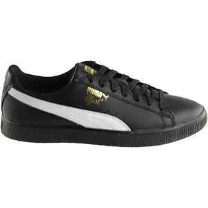 PUMA Mens Clyde Core Foil Lace Up Sneakers Shoes Casual - Black