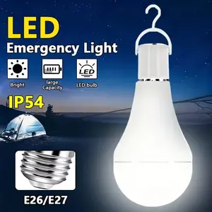4/8PK Rechargeable LED Emergency Light Bulb,Portable 9W Equiv Self-Charging Backup Bulbs,1600mAh Battery,Portable Hook,No Wiring Needed Energy Saving Bulb for Home Office Camping Power Outages Outdoor Work