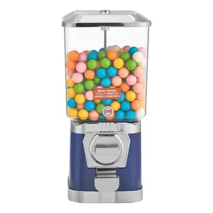 VEVOR Gumball Machine for Kids, 17H Home Candy Vending Machine, PC Gumball Dispenser, Bubble Gum Machine for Game Stores, Coin Operated Gumball Bank for Toy Capsules Bouncy Balls Candy, Blue