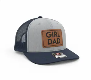 Girl dad hat Father’s Day leather patch hat christmas gift for dad grandpa gift for grandfather hat