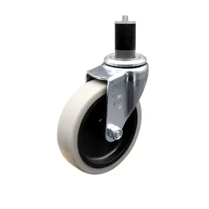 212 MAIN SCC-EX05S410-TPRS-158 Service Caster, 4 in. Swivel Thermoplastic Rubber Wheel with 1.63 in. Expanding Adapter Stem, Light Duty