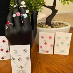 Clover Set Silver .925 - Jewelry Collection, Five diferents Colors