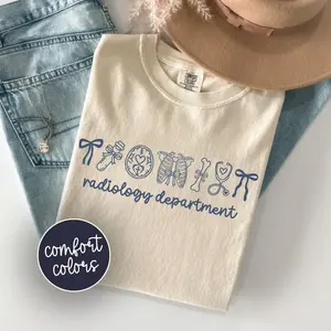 Coquette Radiology Department Comfort Colors Shirt, Xray Technologist Gift For Radiologist Grad, CT Rad Tech Gift, MRI Radiology Tech Gift