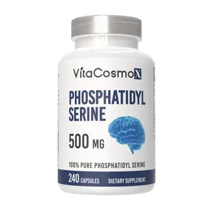 VitaCosmoX Phosphatidylserine 500 mg | 240 Veggie Capsules  | Catered to Men & Women