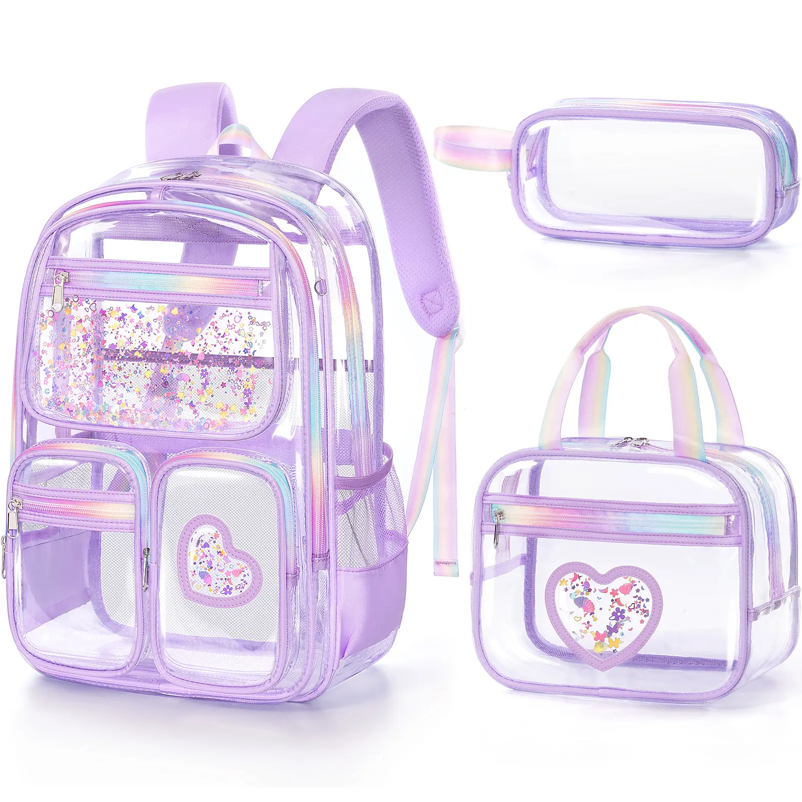 C5.3PCS Clear Love-Purple